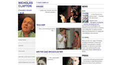 Desktop Screenshot of nicholasclapton.com